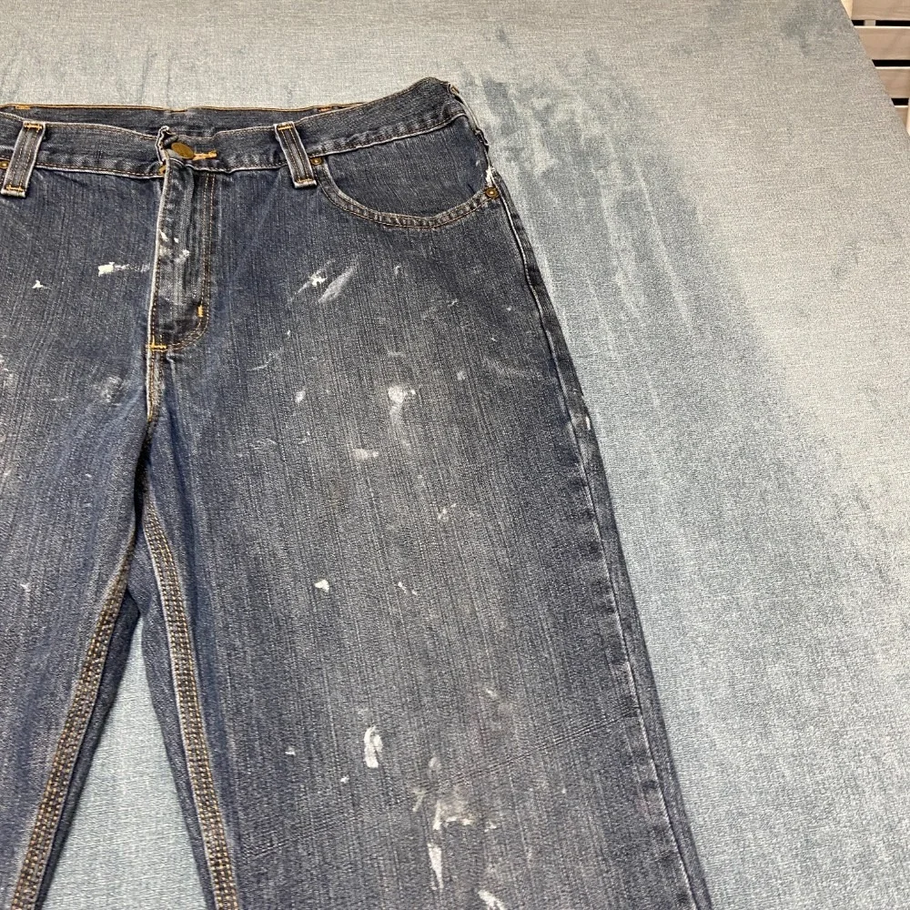 Vintage Carhartt Jeans Mens 38x30 Blue Denim Everyday Wear Relaxed Fit Wide Leg